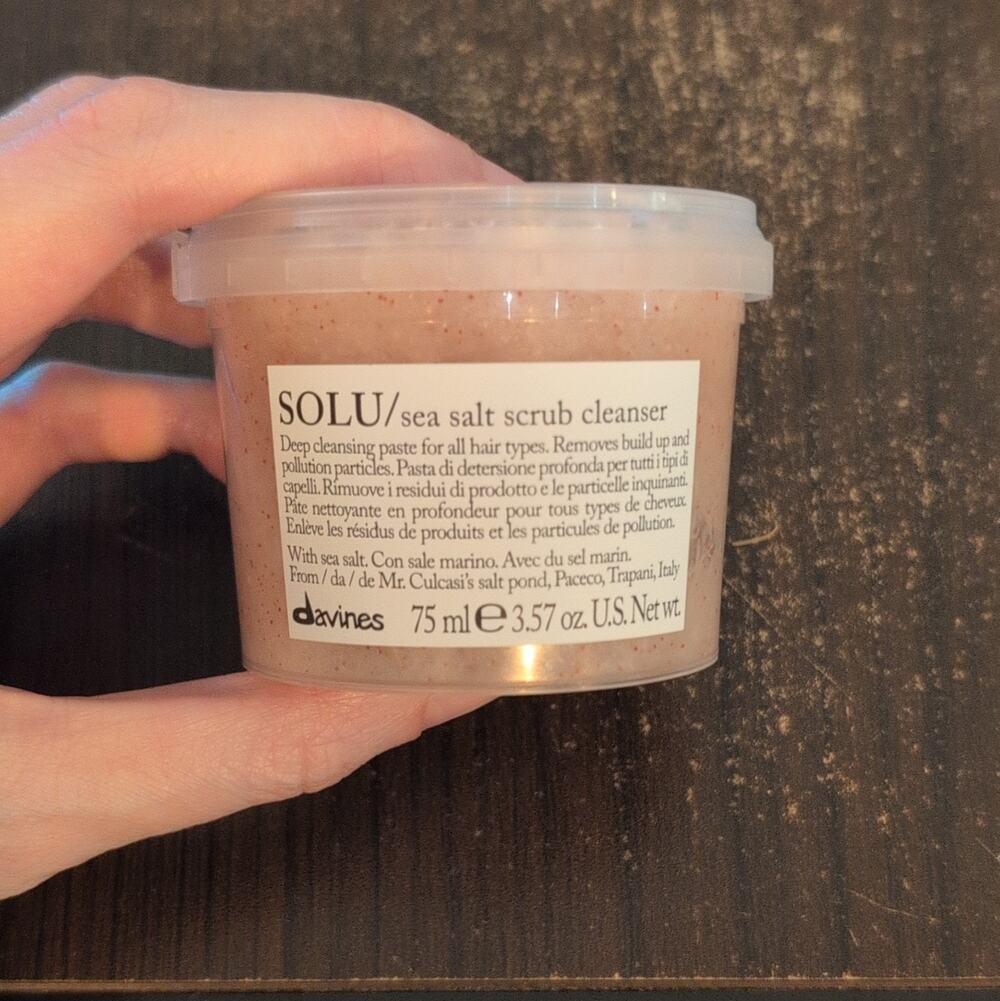 Davines SOLU Sea Salt Deep Cleansing Hair Scrub Cleanser Paste 75 ml